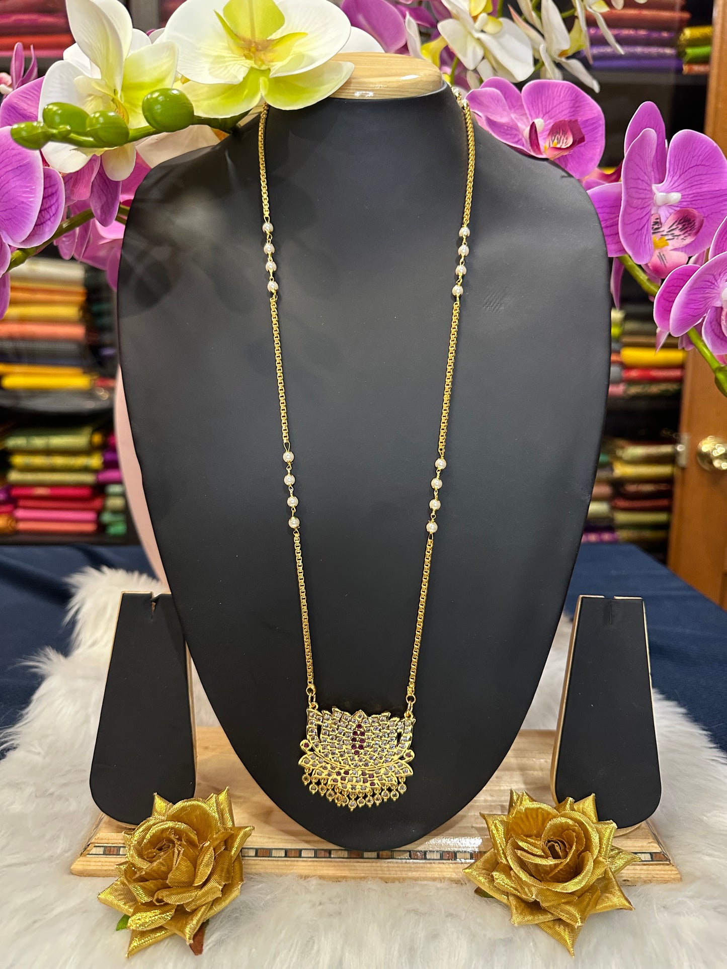 Impon Indian Necklace Pathakkam Haram Wedding Jewellery N22