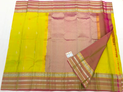 Kanchipuram Pure Silk Saree Bridal Indian Kanjivaram Sari SPK308