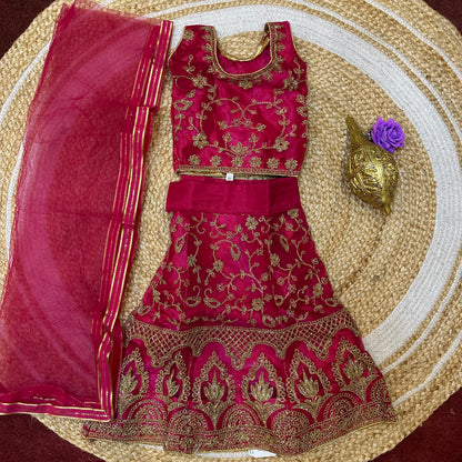 18” Size Age 1 Red Indian Lehenga Pavadai Sattai Skirt Top G72 Col 4
