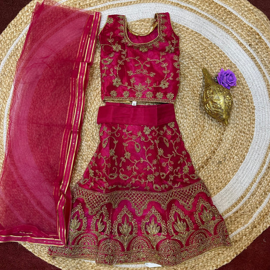 18” Size Age 1 Pink Indian Lehenga Pavadai Sattai Skirt Top G72 Col 5