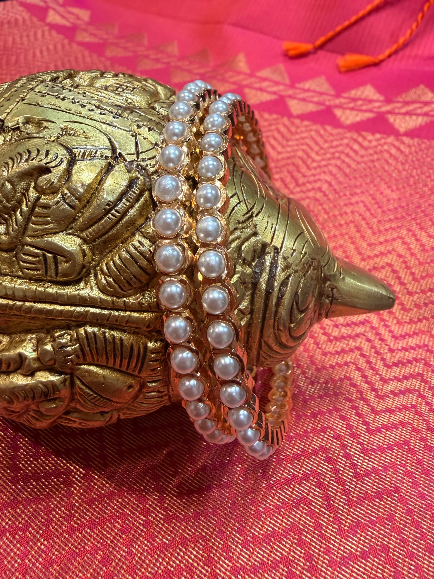 Impon Indian Jewellery Pearl Bangles bracelets Churra B7