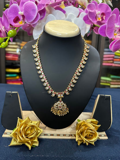 Impon Temple Indian Necklace Multi Addiyal Jewellery N53