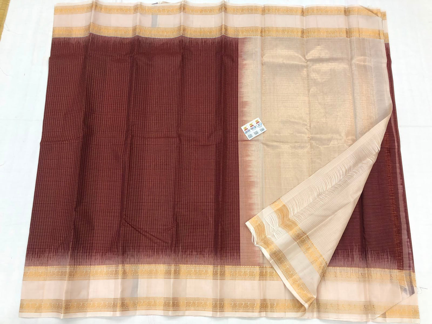 Kanchipuram Pure Silk Saree Bridal Indian Kanjivaram Sari SPK351