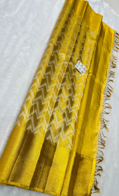 Bridal Tissue Kanchipuram Pure Silk Saree Kanjivaram Sari SPK470