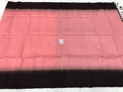 Kanchipuram Pattu Soft Silk Indian Saree Pure Silk Sari Peach SS34