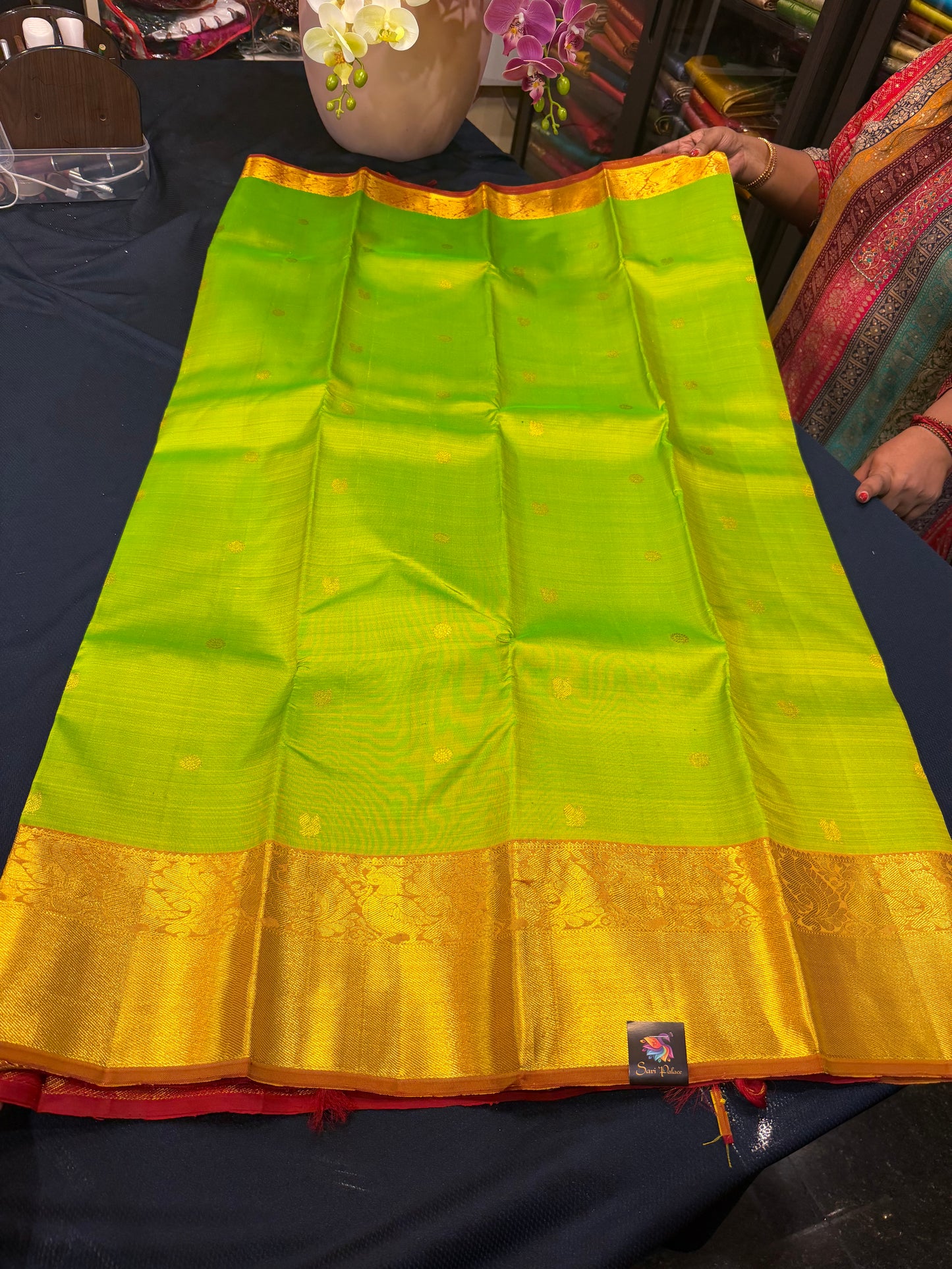 Kanchipuram Pure Silk Saree Bridal Kanjivaram Sari SPK280