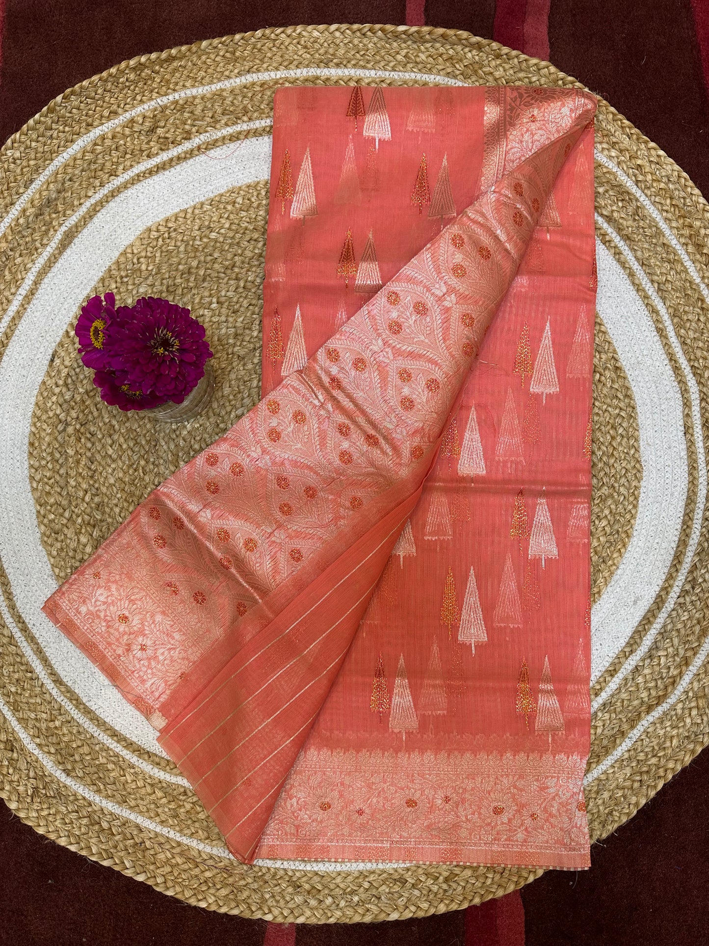 Orange Casual Sari Indian Saree S35