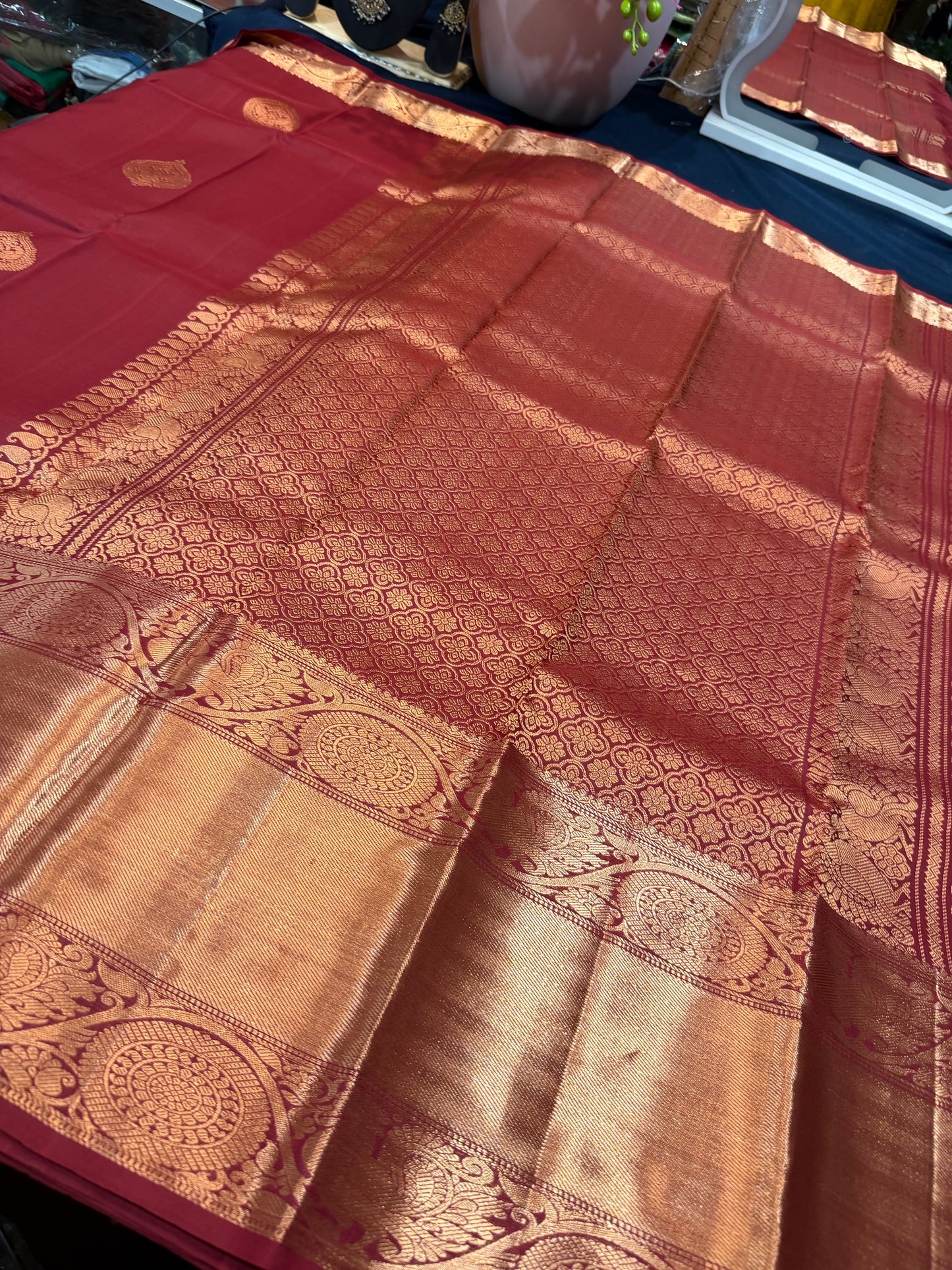 Kanchipuram Pure Silk Saree Kanjivaram Sari| SPK080