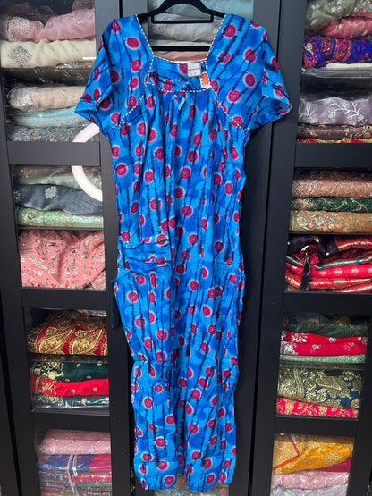 Free size Indian Cotton Nighty Nightgown NI34
