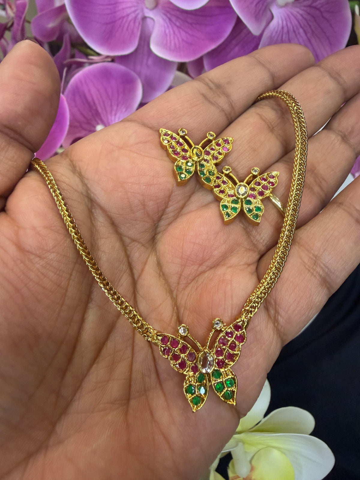 Premium Quality Indian Necklace & Earrings set Jewellery Set N100