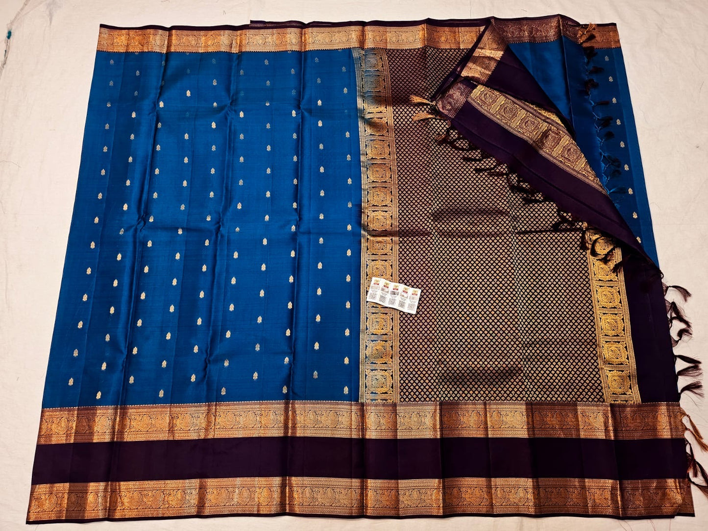 Kanchipuram Pure Silk Saree Bridal Indian Kanjivaram Sari SPK309