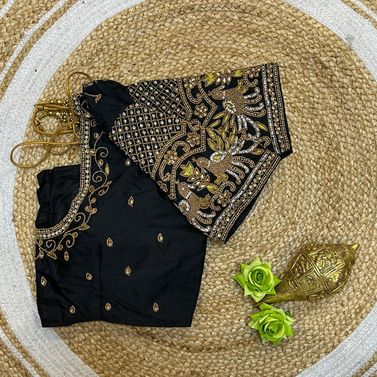 42” XL Size 12 size Aari Worked Sari Blouse Indian Saree Top Black B268