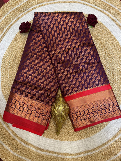 Sari Indian Bollywood Art Silk Purple Diwali Saree Z13 Col 3