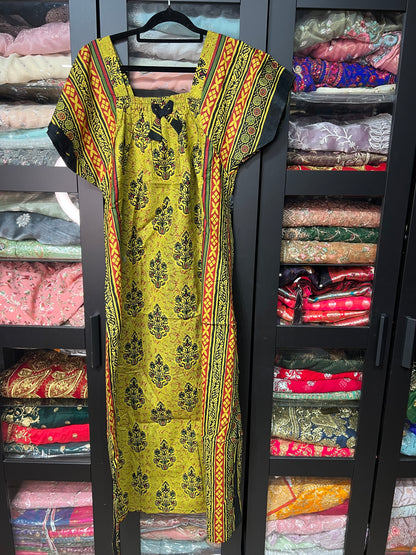 Free size Indian Cotton Nighty Nightgown NI25