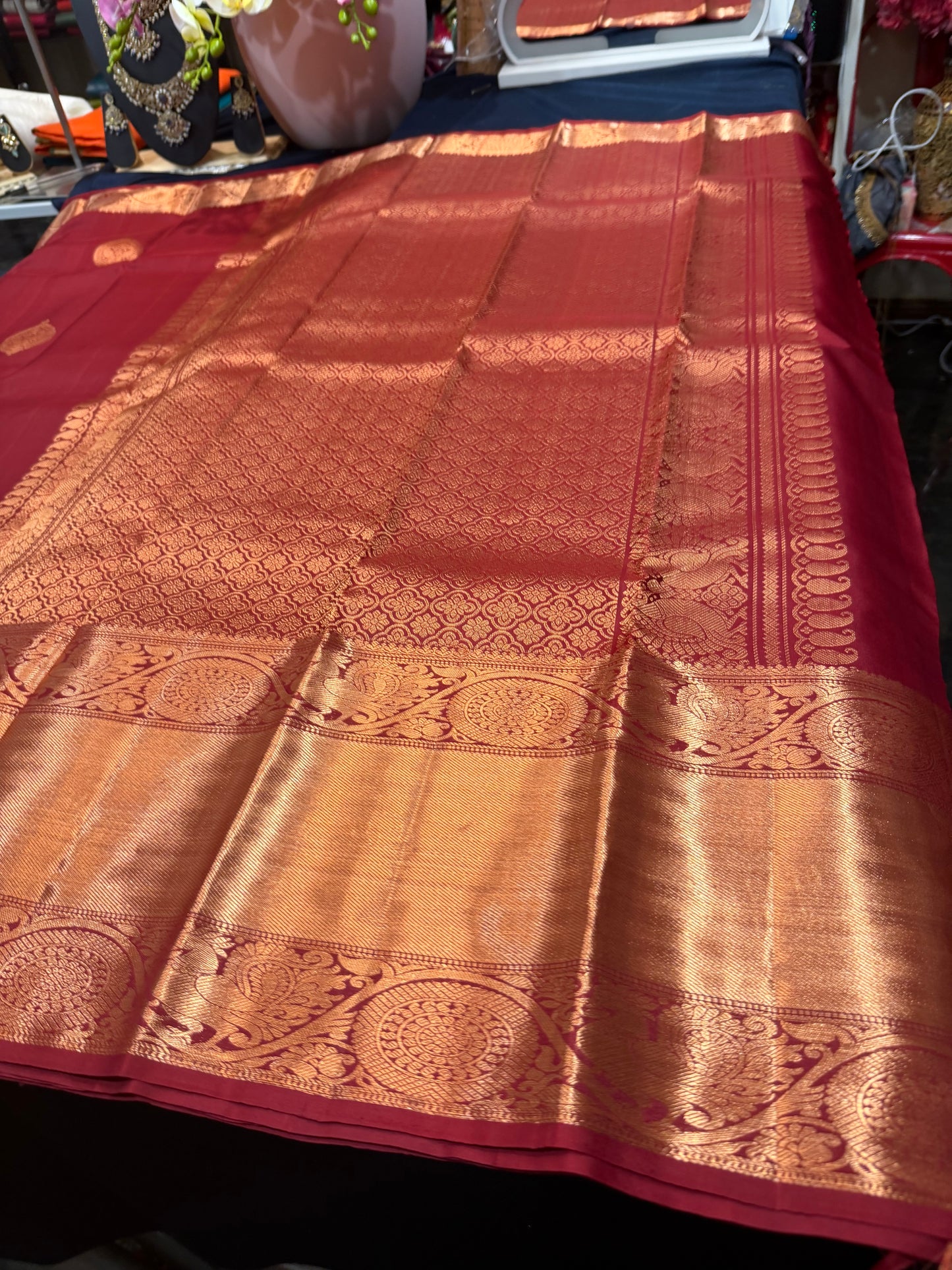 Kanchipuram Pure Silk Saree Kanjivaram Sari| SPK080