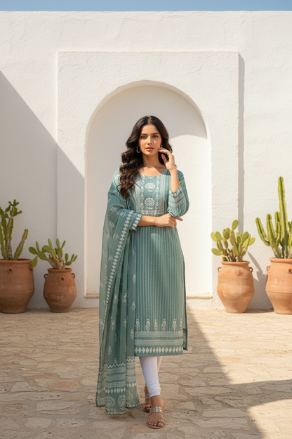 40” L Indian Ladies Outfit Salwar Kameez Kurti Suit Set SS15