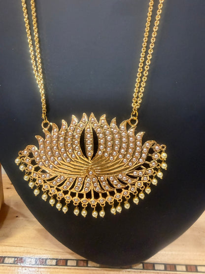 Impon Indian Necklace Pearls Pathakkam N16