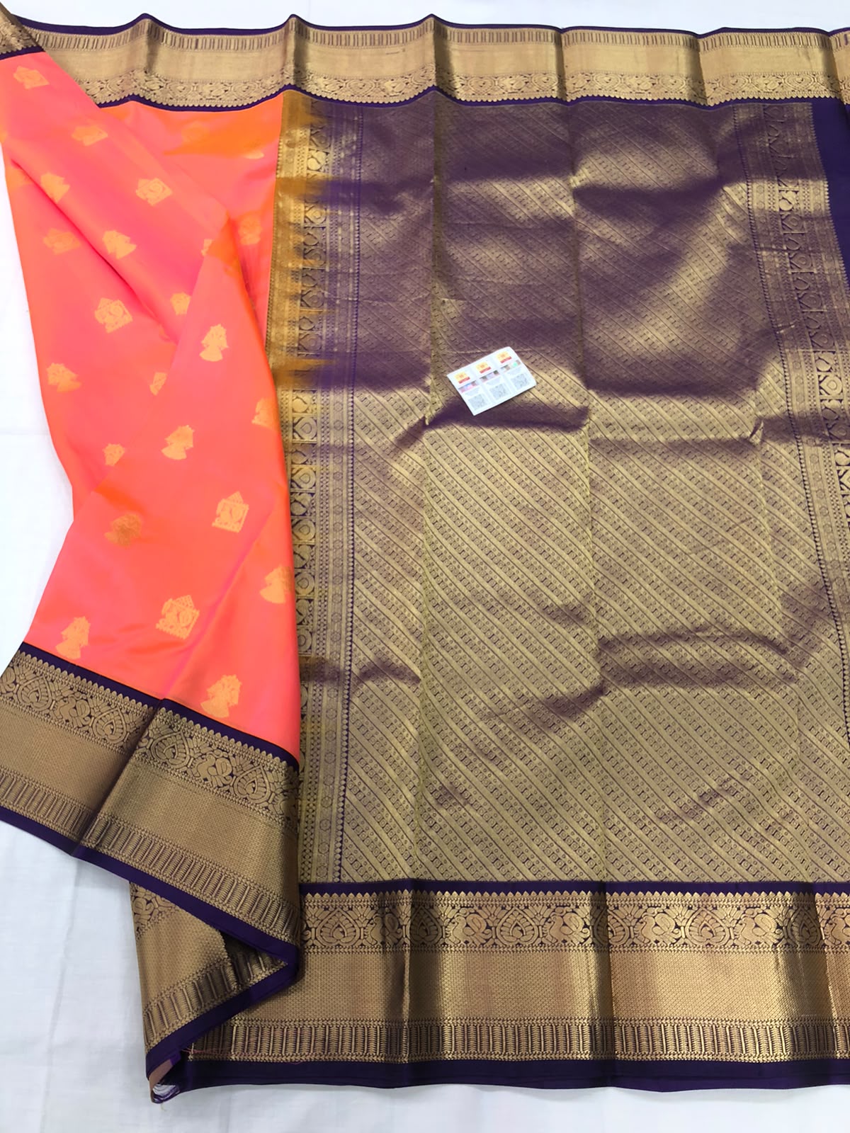 Kanchipuram Pure Silk Saree Bridal Kanjivaram Sari SPK325