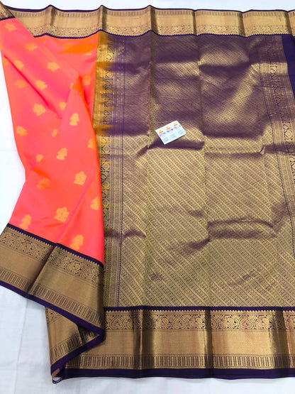 Kanchipuram Pure Silk Saree Bridal Kanjivaram Sari SPK325