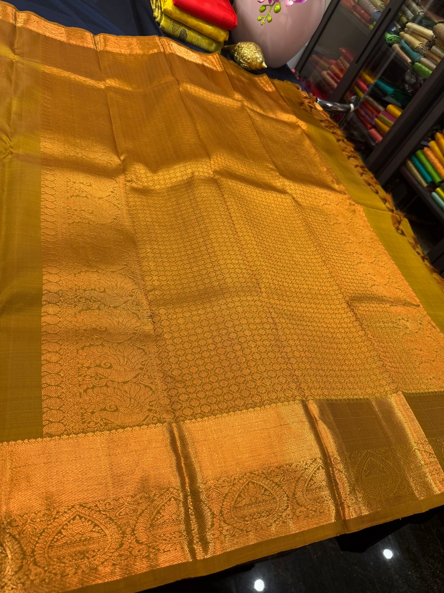 Kanchipuram Pure Silk Saree Bridal Kanjivaram Sari SPK240