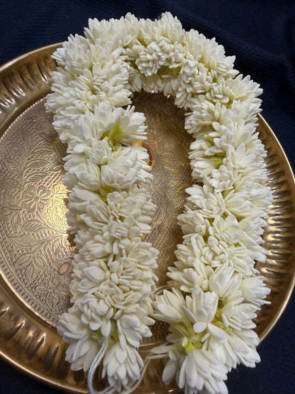 Double Mullai Poo Natural Looking Handmade Jasmine Flower Gajra G11