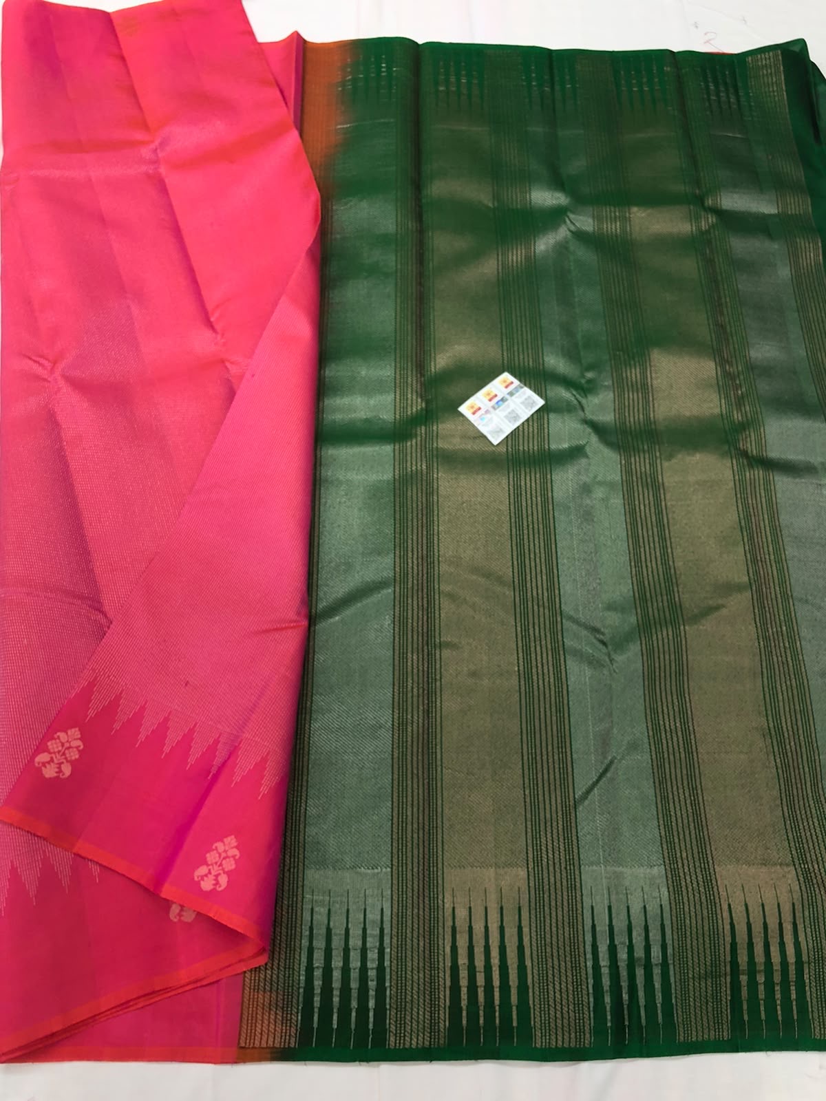 Kanchipuram Pure Silk Saree Bridal Indian Kanjivaram Sari SPK357