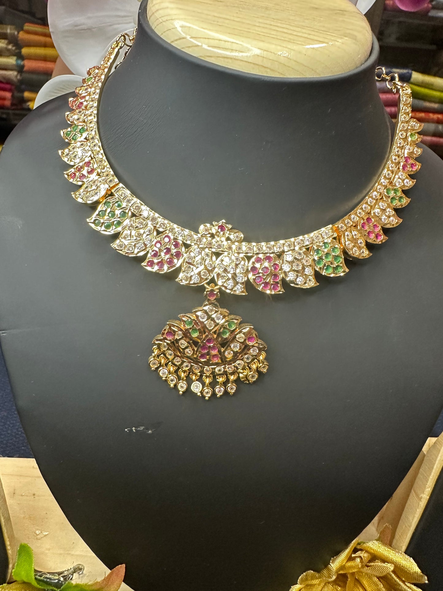 Impon Temple Indian Necklace Multi Addiyal Jewellery N39