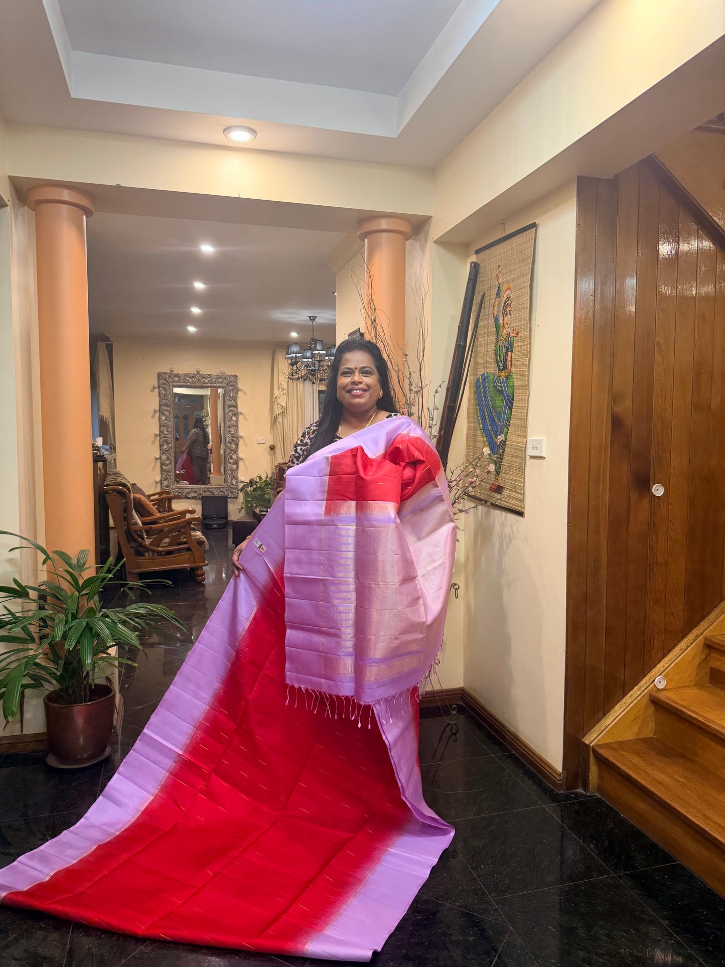 Kanchipuram Pattu Soft Silk Saree Pure Silk Bridal Sari Red | SS11