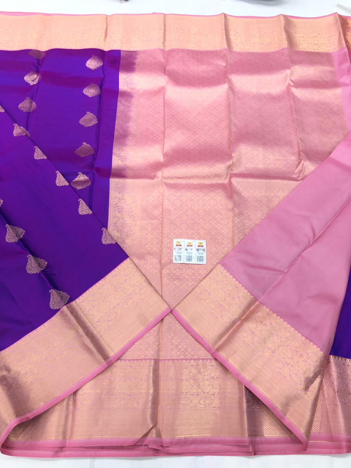 Kanchipuram Pure Silk Saree Bridal Indian Kanjivaram Sari SPK329