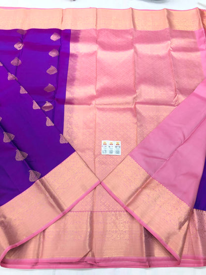 Kanchipuram Pure Silk Saree Bridal Indian Kanjivaram Sari SPK329