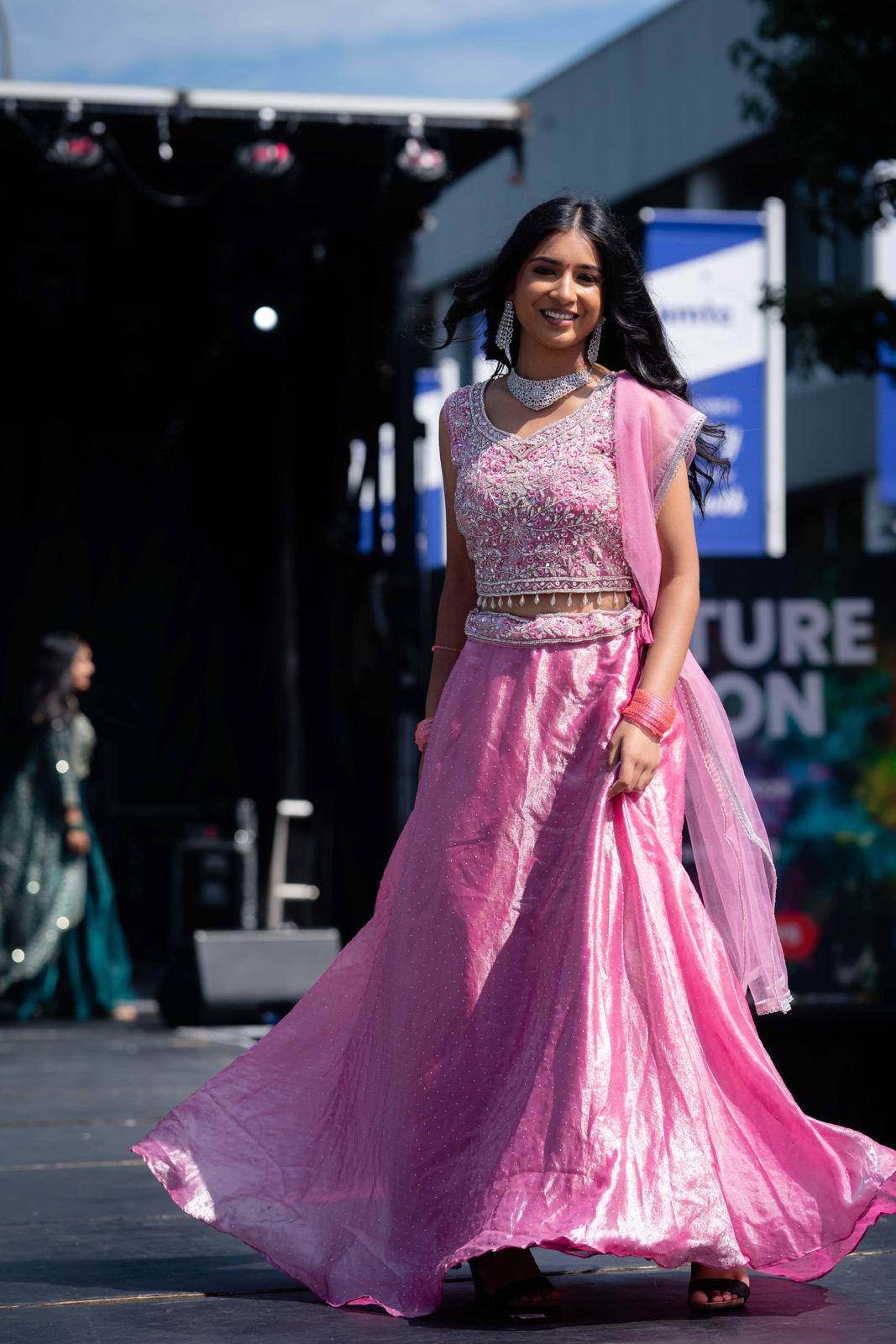 Small 36” Indian Lehenga Pink Lehnga L3