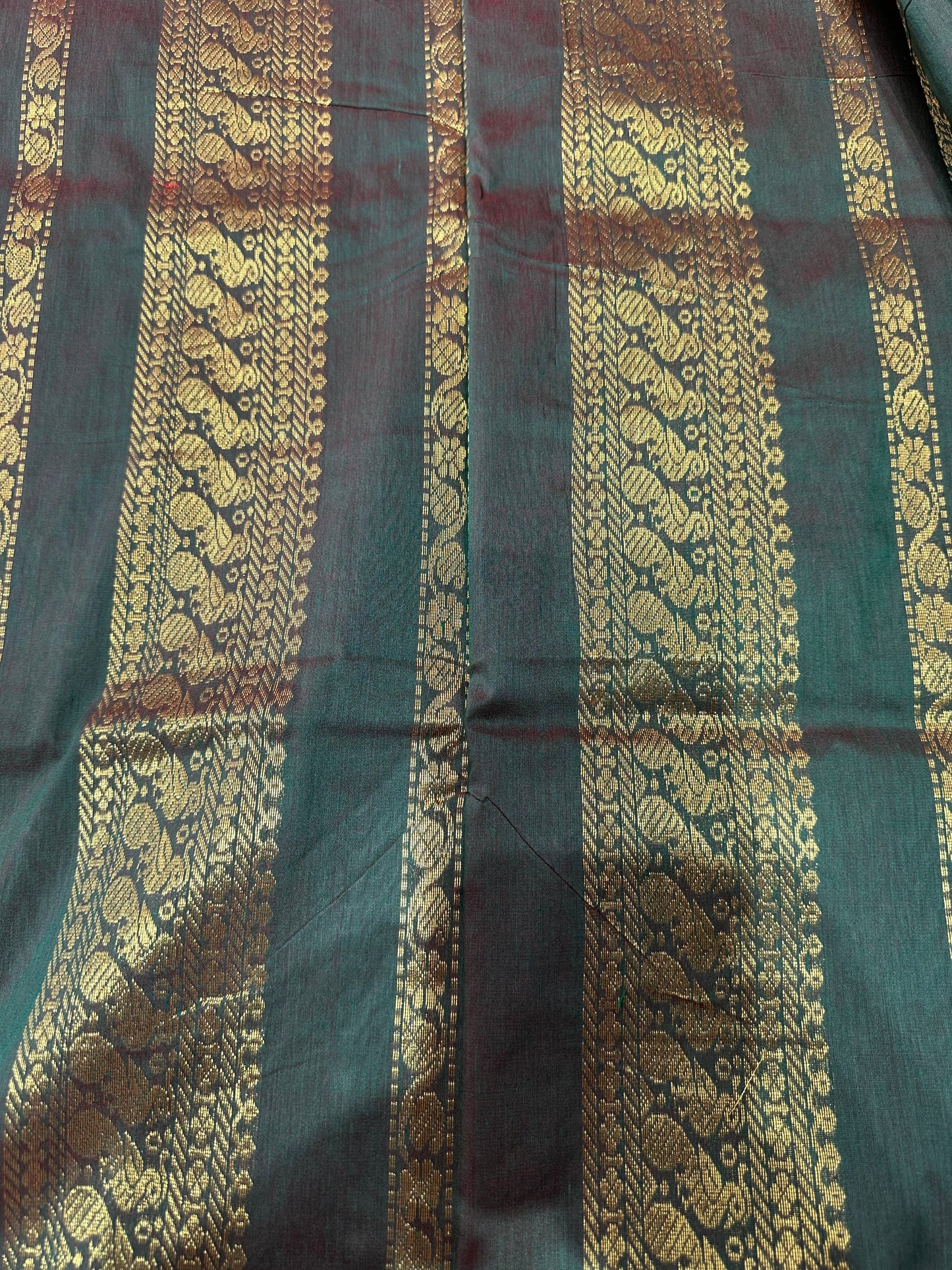 Kalyani Silk Cotton Sari Indian Saree Pink & Green S52