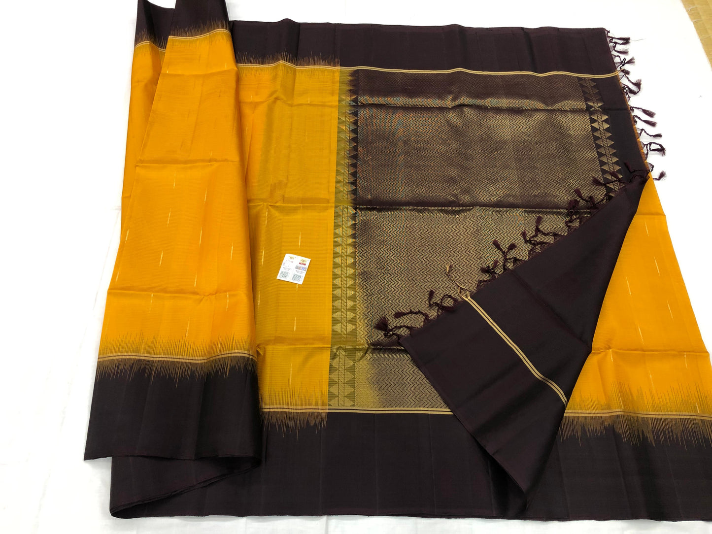 Pattu Soft Silk Indian Saree Pure Silk Sari Yellow SS52