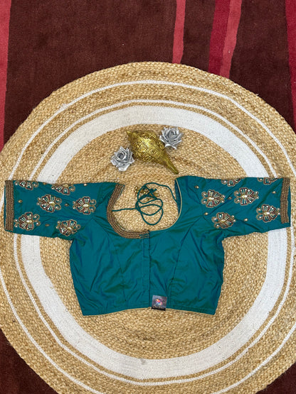 36” Small size Aari Sari Blouse Indian Saree Top Silk B140