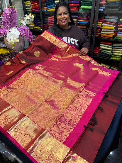 Bridal Kanchipuram Pure Silk Saree Kanjivaram Sari SPK464