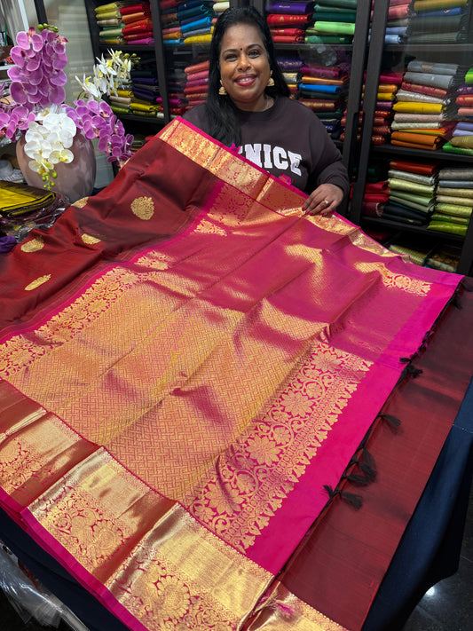 Bridal Kanchipuram Pure Silk Saree Kanjivaram Sari SPK464