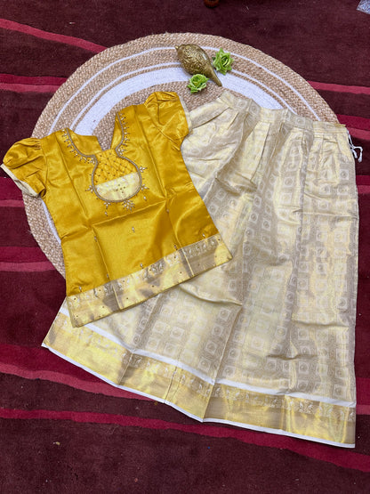 Indian Lehenga Pattu Pavadai Sattai Skirt Top G28