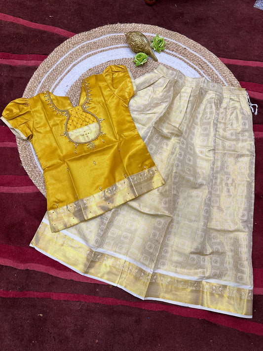 Indian Lehenga Pattu Pavadai Sattai Skirt Top G28