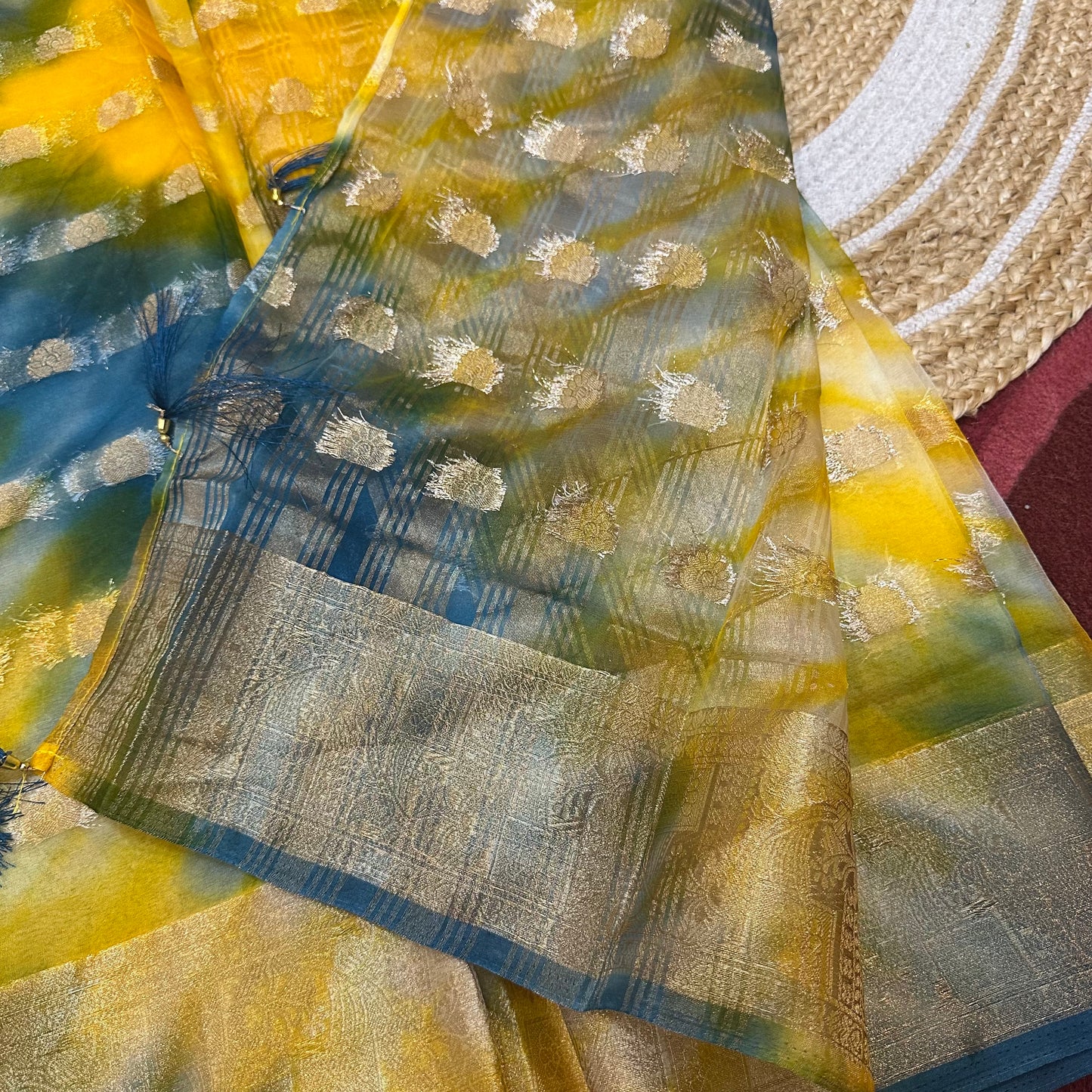 Sari Indian Fancy Casual wear Organza Banarasi Saree SAR6