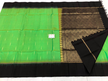 Kanchipuram Pattu Soft Silk Saree Pure Silk Bridal Sari Green | SS10