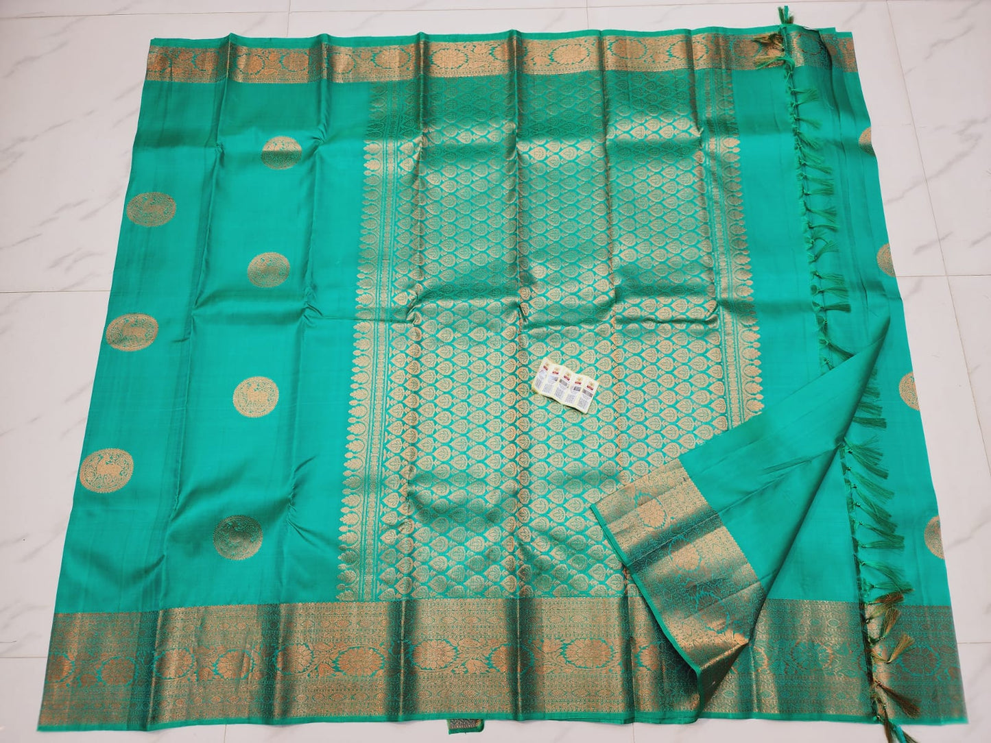 Kanchipuram Pure Silk Saree Rexona Green Kanjivaram Sari| SPK137
