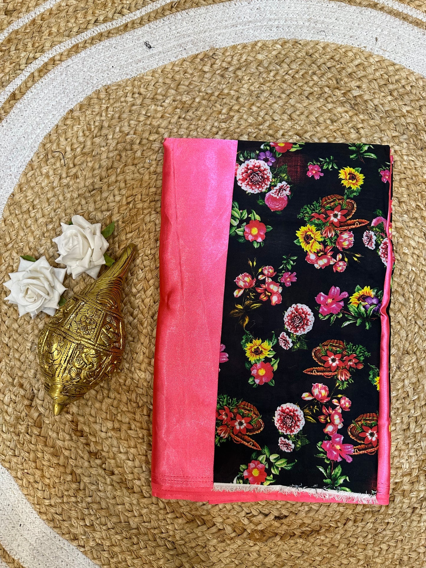 Fancy Party wear Satin Sari Indian Casual Saree S88