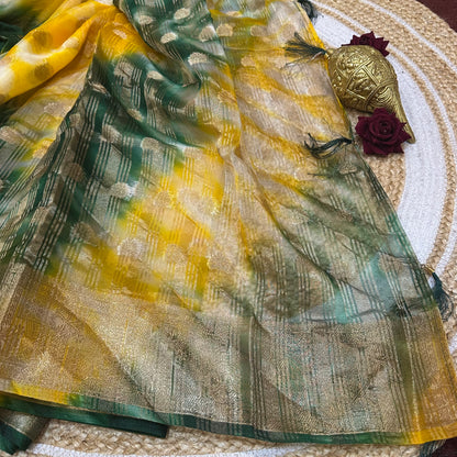 Sari Indian Fancy Casual wear Organza Banarasi Saree SAR6