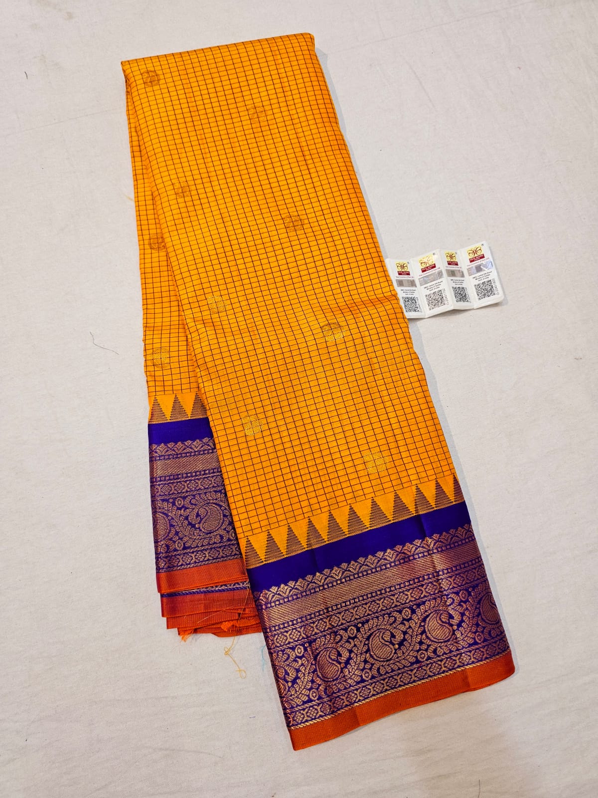 Kanchipuram Pure Silk Saree Bridal Indian Kanjivaram Sari SPK312