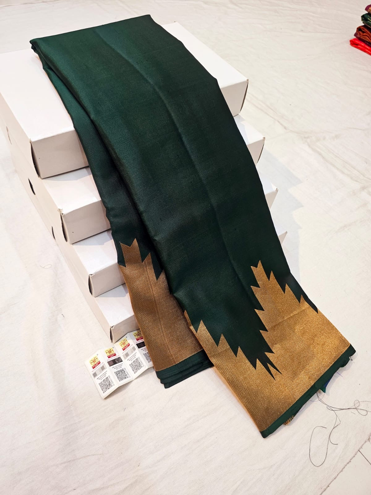 Kanchipuram Pure Silk Saree Bridal Indian Kanjivaram Sari SPK321