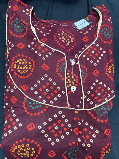 Free size Indian Cotton Nighty Nightgown NI31