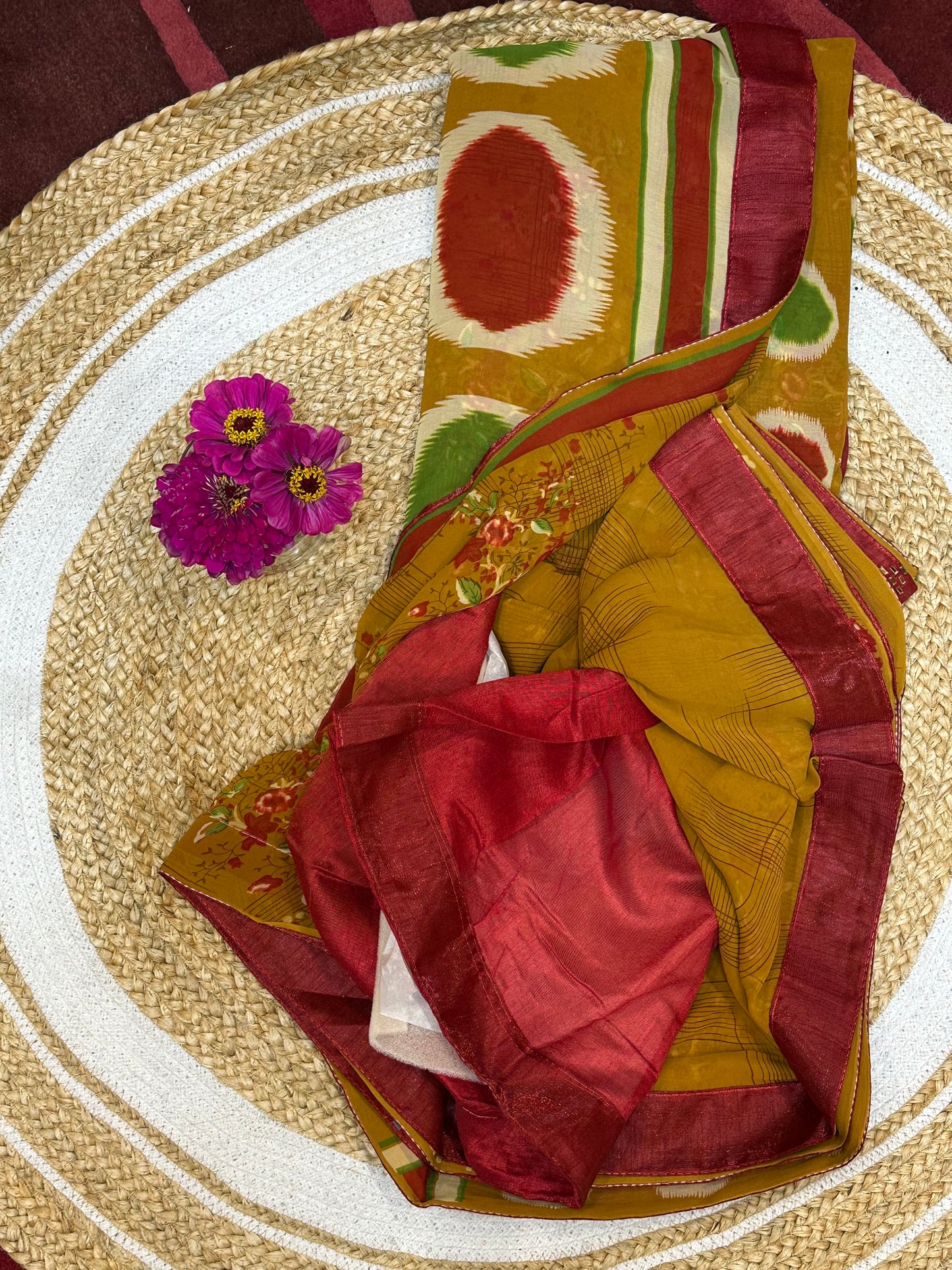 Casual wear Sari Indian Chiffon Saree S110