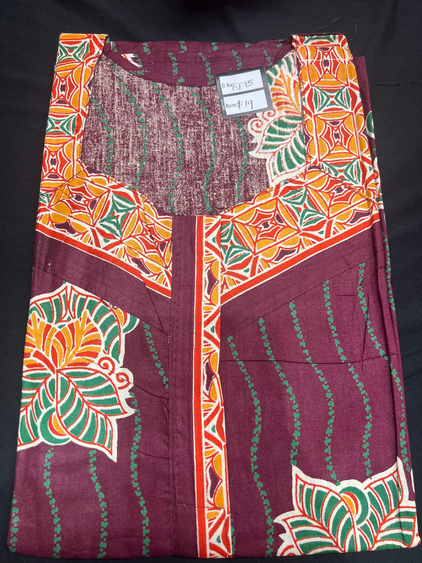 Free size Indian Cotton Nighty Nightgown NI15