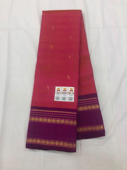 Vintage Kanchipuram Pure Silk Saree Bridal Indian Kanjivaram Sari SPK317