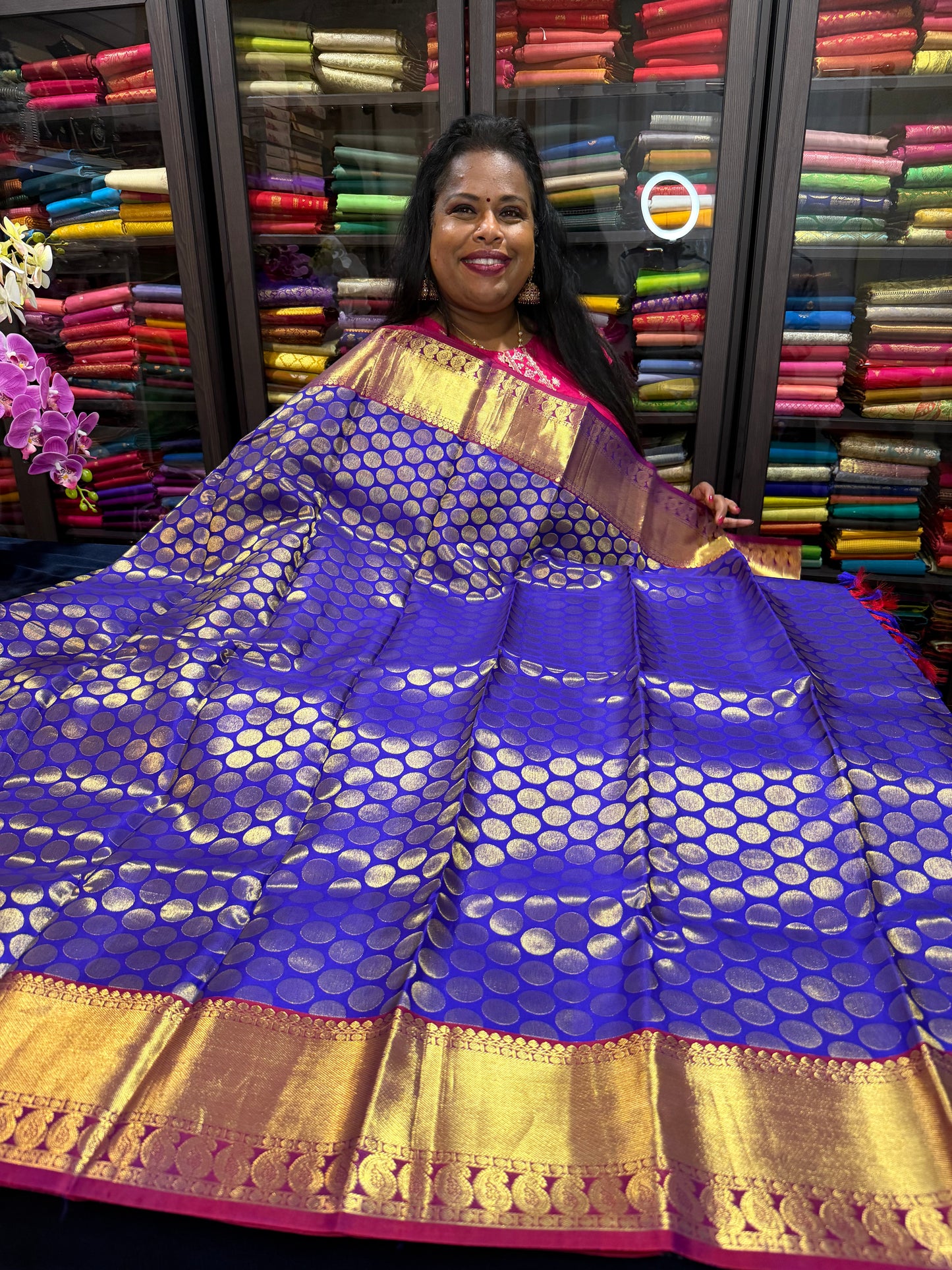 Bridal Kanchipuram Pure Silk Saree Kanjivaram Sari SPK461